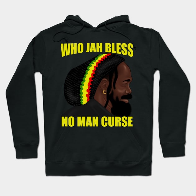 Who Jah Bless Rasta Reggae Rastafari Hoodie by Merchweaver